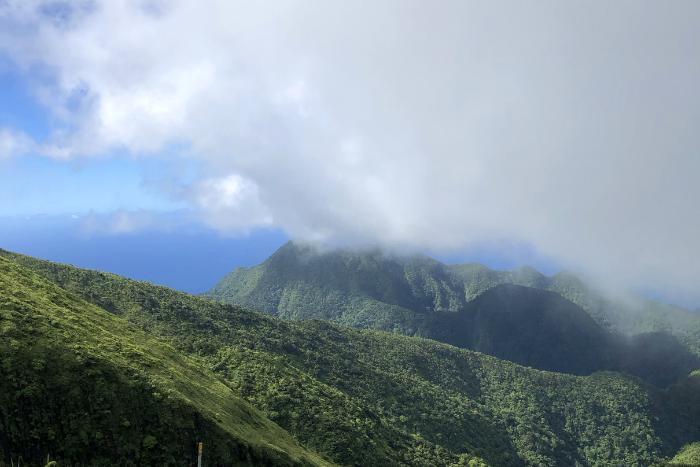 La montagne Pelée en Martinique avec une vue en hauteur (Ajoupa Bouillon)